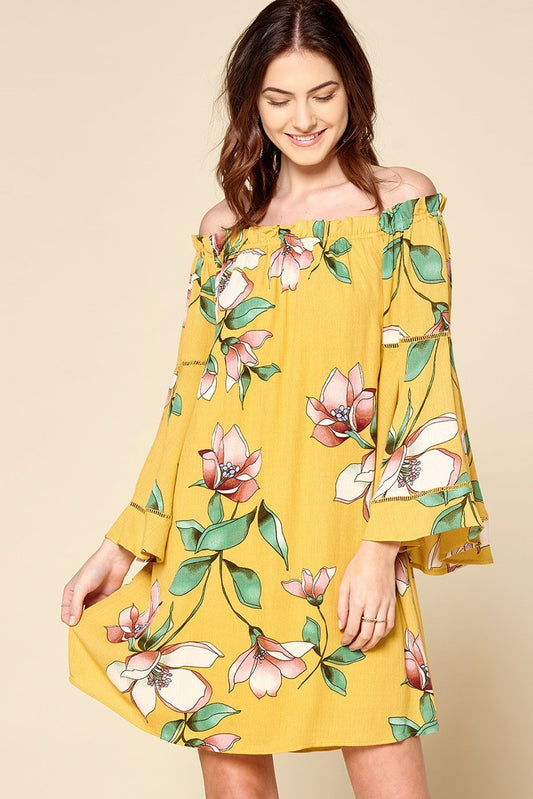 Off-the-shoulder Woven Loose-fit Dress - Island Beauty and Bath
