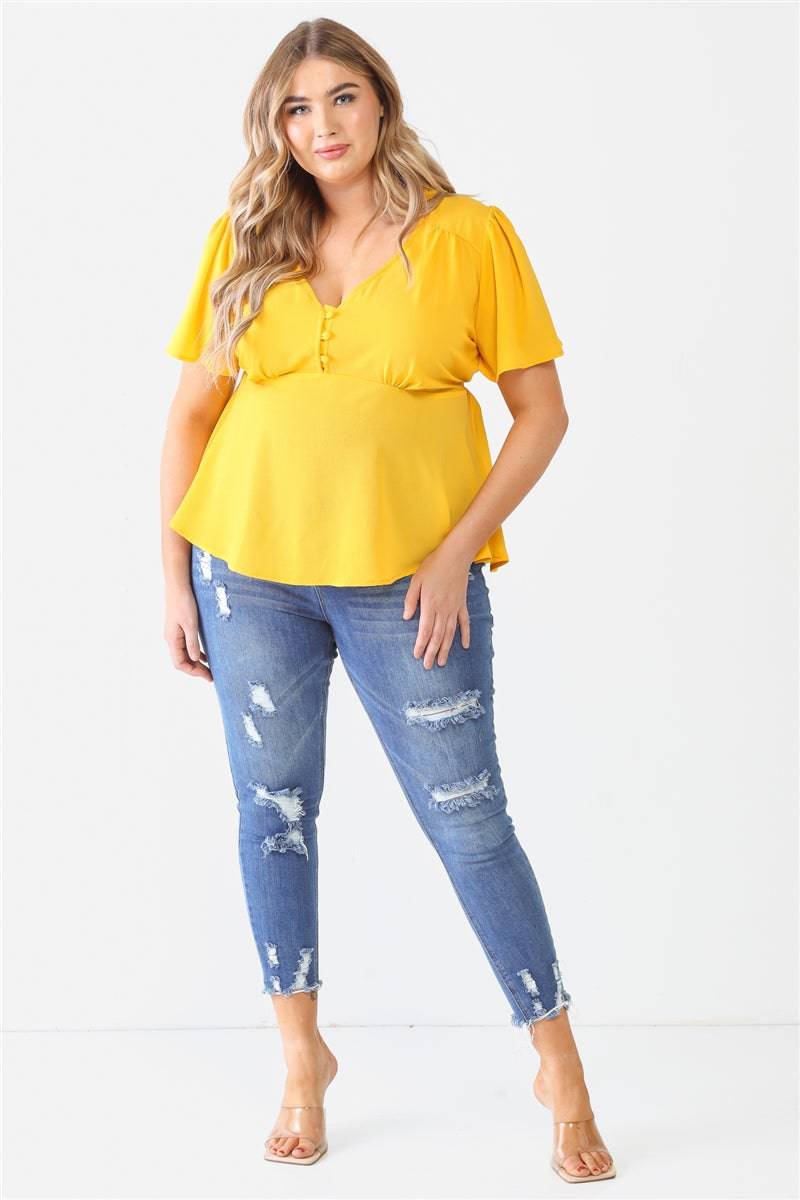 Plus Tie Detail Flare Top - Island Beauty and Bath